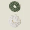 Accessorize 2-Pack Mix Broderie Hair Scrunchies