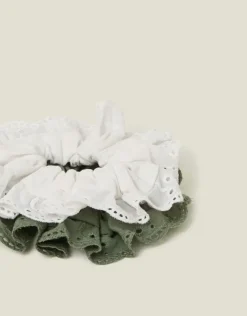 Accessorize 2-Pack Mix Broderie Hair Scrunchies