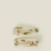 Accessorize 2-Pack Mix Marble Resin Salon Hair Clips