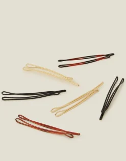 Accessorize 6-Pack Mix Metal Hair Slides