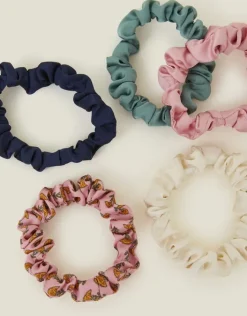 Accessorize 5-Pack Mix Skinny Hair Scrunchies