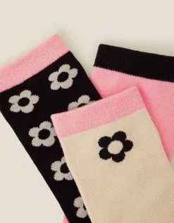 Accessorize 3-Pack Mixed Flower Socks