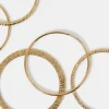 Accessorize 6-Pack Mixed Metal Bangles Gold