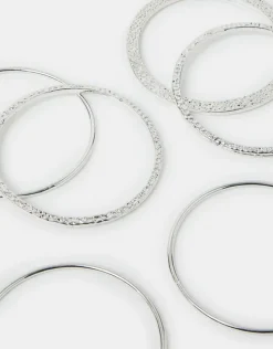 Accessorize 6-Pack Mixed Texture Bangles