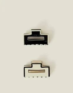 Accessorize 2-Pack Monochrome Claw Clips