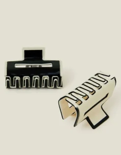 Accessorize 2-Pack Monochrome Claw Clips