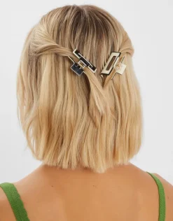 Accessorize 2-Pack Monochrome Claw Clips