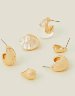 Accessorize 3-Pack Resin Drop Earrings