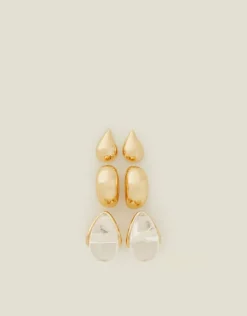 Accessorize 3-Pack Resin Drop Earrings