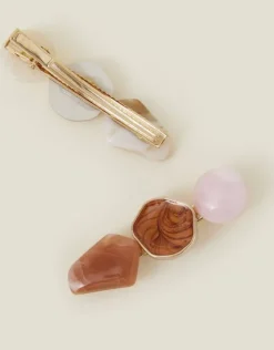 Accessorize 2-Pack Resin Stone Hair Clips