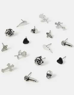 Accessorize 8-Pack Rock Star Stud Earrings