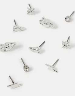 Accessorize 5-Pack Rocket Stud Earrings