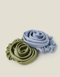 Accessorize 2-Pack Satin Corsage Hair Scrunchies