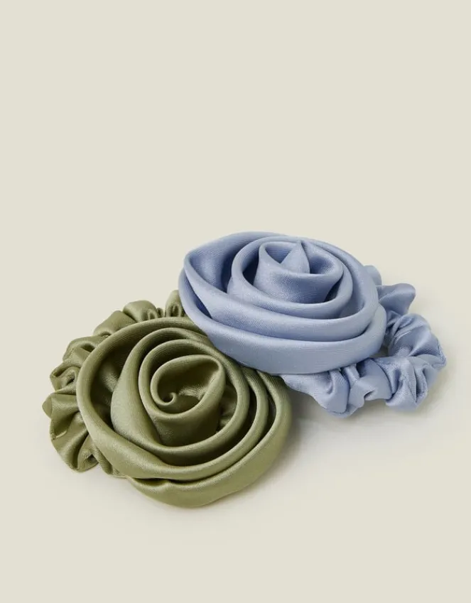 Accessorize 2-Pack Satin Corsage Hair Scrunchies
