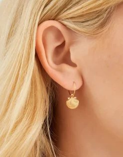 Accessorize 3-Pack Sea Charm Hoop Earrings