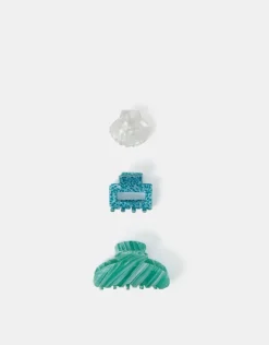 Accessorize 3-Pack Shell Claw Clips