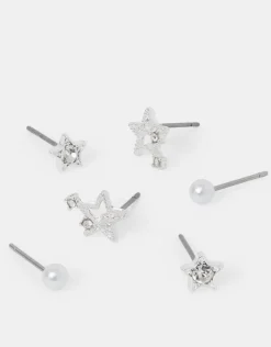 Accessorize 3-Pack Shooting Star Stud Earrings