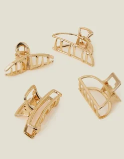 Accessorize 4-Pack Small Metal Claw Clips