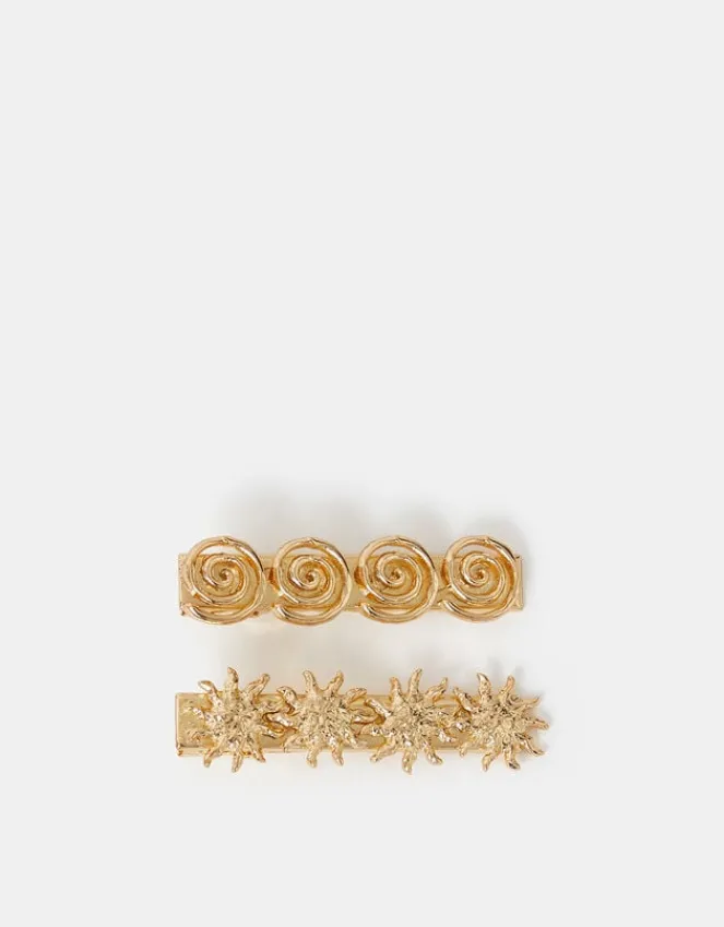 Accessorize 2-Pack Soleil Metal Hair Clips