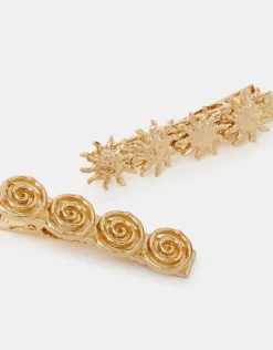 Accessorize 2-Pack Soleil Metal Hair Clips
