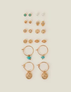 Accessorize 10-Pack Sparkle Stud and Hoop Earrings