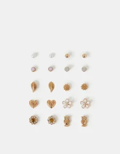 Accessorize 10-Pack Spring Stud Earrings