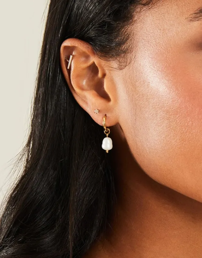 Accessorize 3-Pack Stainless Steel Pearl Earrings