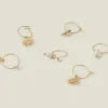 Accessorize 3-Pack Starburst Hoop Earrings