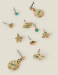 Accessorize 5-Pack Starfish Stud Earrings
