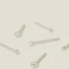 Accessorize 3-Pack Sterling Silver Ball Stud Earrings