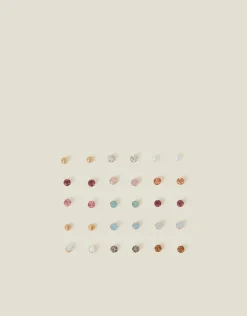 Accessorize 15-Pack Stone Stud Earrings Multi