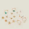 Accessorize 8-Pack Summer Stud and Hoop Earrings