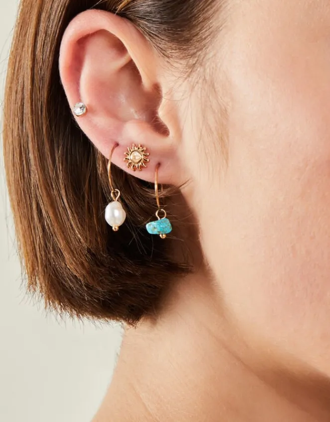 Accessorize 8-Pack Summer Stud and Hoop Earrings