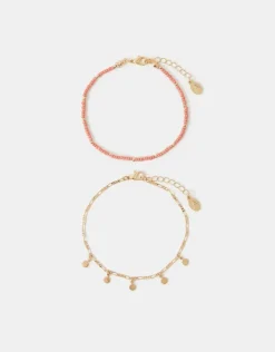 Accessorize 2-Pack Sun Charm Anklets