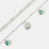 Accessorize 2-Pack Sunshine & Pearl Anklets