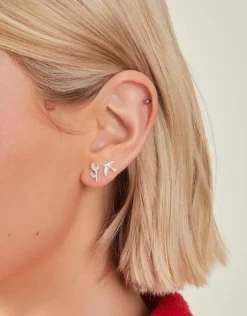 Accessorize 3-Pack Swallow Stud Earrings Silver