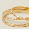 Accessorize 3-Pack Textured Bangles