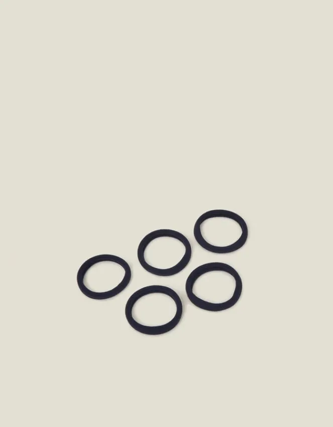 Accessorize 5-Pack Towelling Hair Bands Blue