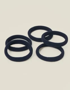Accessorize 5-Pack Towelling Hair Bands Blue