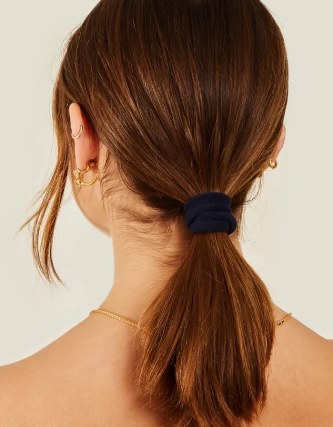 Accessorize 5-Pack Towelling Hair Bands Blue