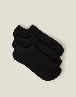 Accessorize 3-Pack Trainer Socks Black
