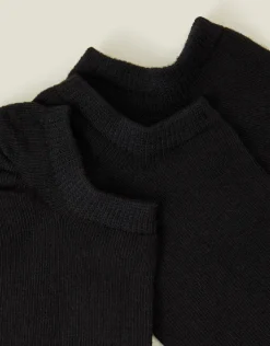 Accessorize 3-Pack Trainer Socks Black