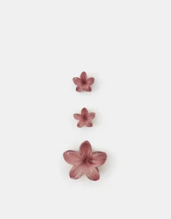 Accessorize 3-Pack Tropical Flower Claw Clips