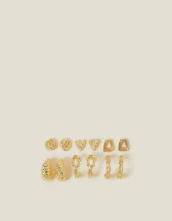 Accessorize 6-Pack Twist Stud and Hoop Earrings