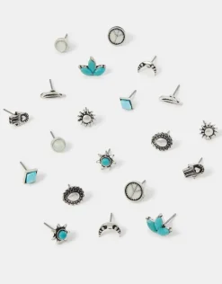 Accessorize 10-Pack Western Boho Stud Earrings