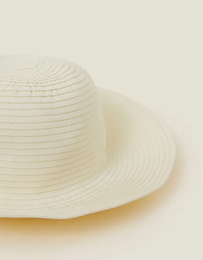 Accessorize Packable Ribbed Bucket Hat Natural