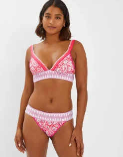 Accessorize Paisley Shirred Band Bikini Bottoms Orange