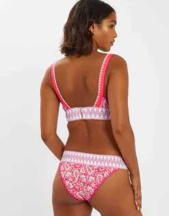 Accessorize Paisley Shirred Band Bikini Bottoms Orange