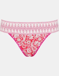 Accessorize Paisley Shirred Band Bikini Bottoms Orange