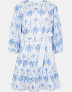Accessorize Palm Broderie Mini Dress White